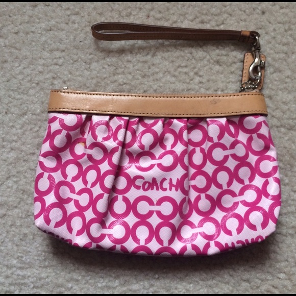 Coach pink wristlet