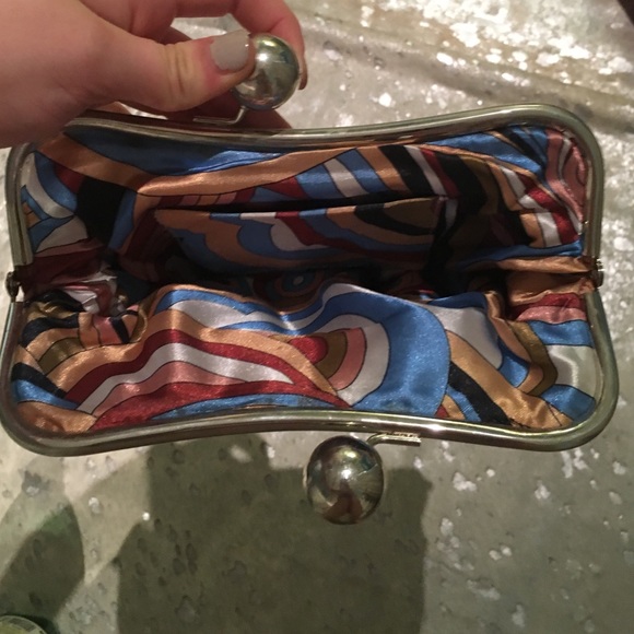 Gold Leather Clutch - Picture 3 of 3