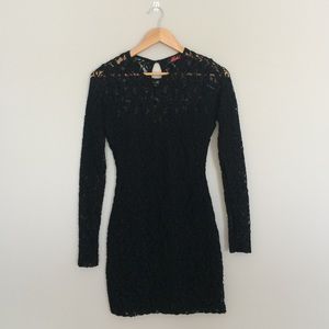 Black Lace Bodycon Dress