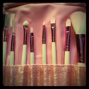 Pink Tips Makeup Brushes