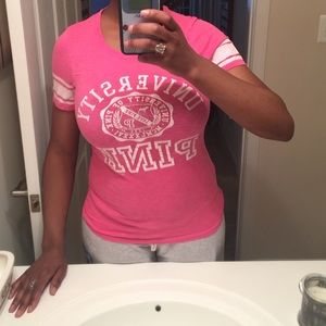 Pink Victoria's Secret PINK jersey t shirt