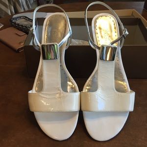 White franco sarto sandals