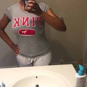 Gray Victoria's Secret PINK T shirt