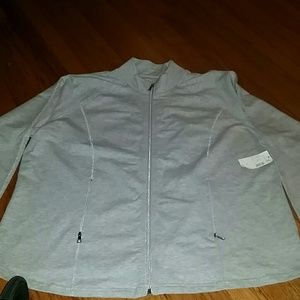 Light Gray Track Jacket by Lane Bryant