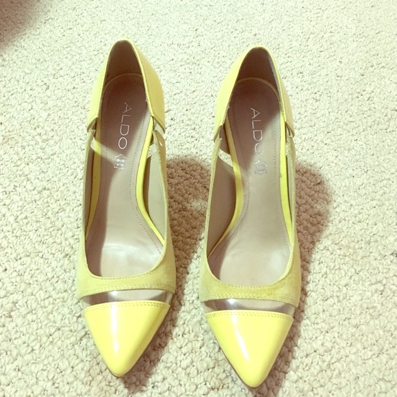 Yellow Aldo Stilletos
