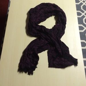 Purple and black paisley scarf