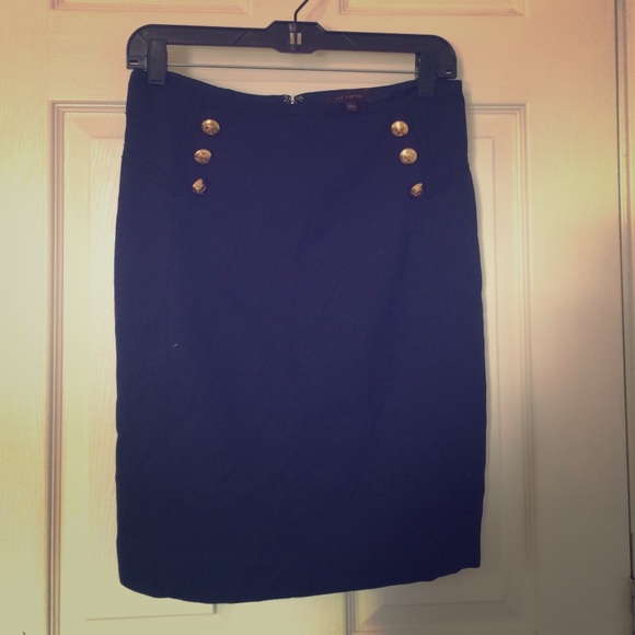 The Limited military chic skirt