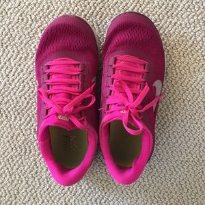 Pink Nike Frees Size 7