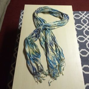 Gold and blue scarf