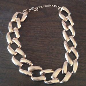 Gold chain statement necklace!