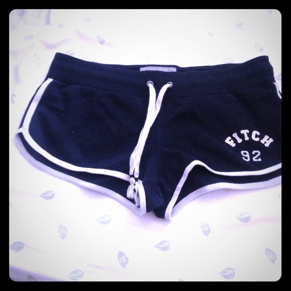 A&F blue and white shorts