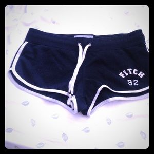 A&F blue and white shorts