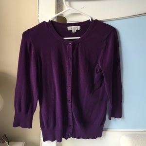 Eggplant purple cardigan medium