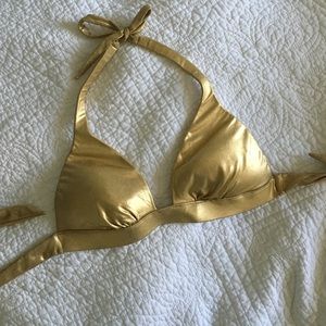 Gold Bathing Suit Top
