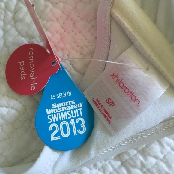 White Bandeau Swim Top - Picture 3 of 3