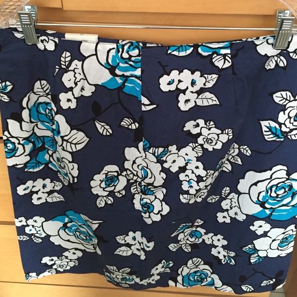 Floral blue,white,turquoise skirt