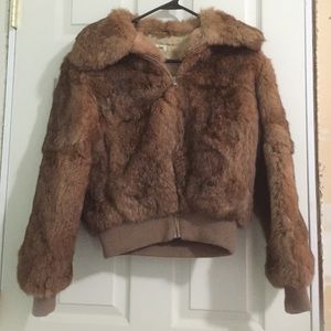 Real fur coat