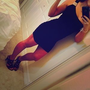 One Shoulder Juniors Black Dress