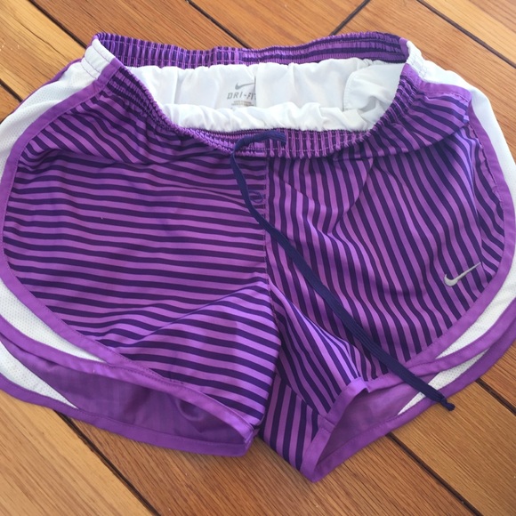 purple stripe Nike shorts