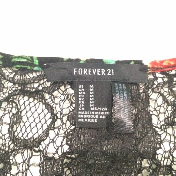 Forever 21 Floral Lace Back Shirt - Picture 2 of 3