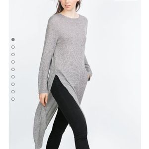 Zara Long Sweater with Side Slits