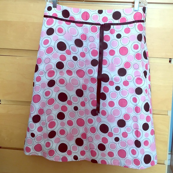 Dress Barn Black & Pink Circle Skirt