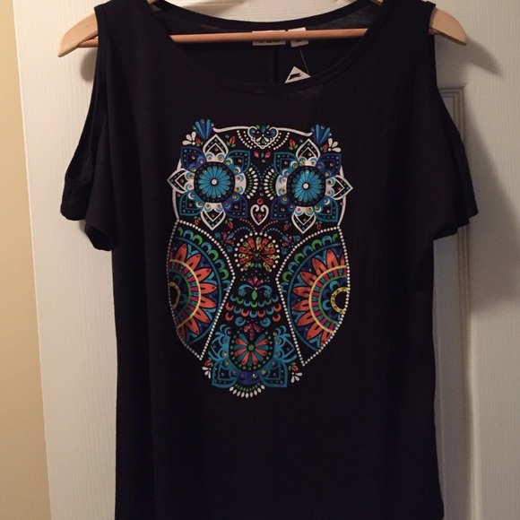 cute black owl shirt