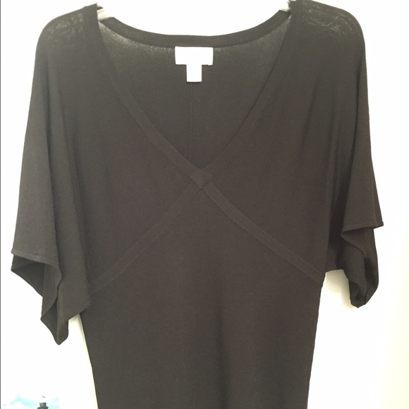 Ann Taylor Loft Black Dolman sleeve top