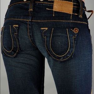Dark wash true religion straight leg