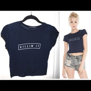 Killin it crop tee