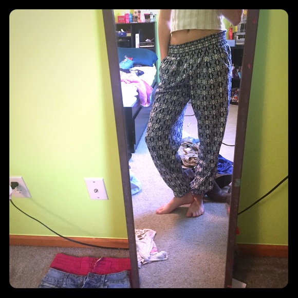 Blue and White Harem Pants! Boho🌞