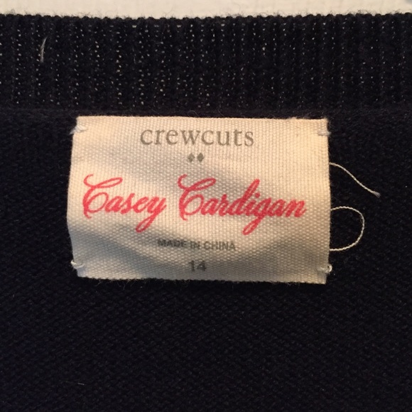 J. Crew Kids Navy Button Down Cardigan - Picture 3 of 3