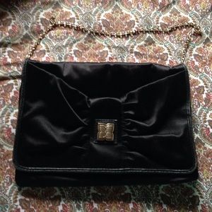 Bcbg Maxazria black satin bag