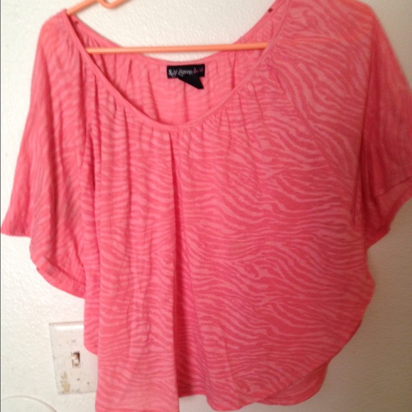 Pink zebra top