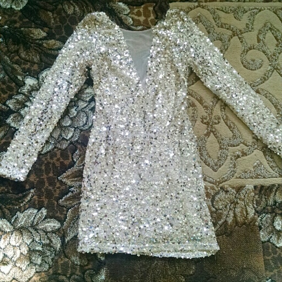 Gold Sequin Party Dress