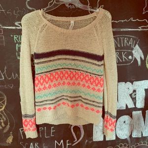 Aeropostale tribal print sweater