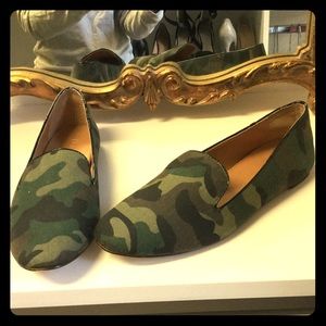 J. Crew Addie Camo Smoking Loafers!
