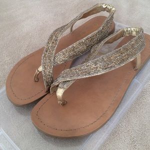 Jessica Simpson Gold metallic sandals!