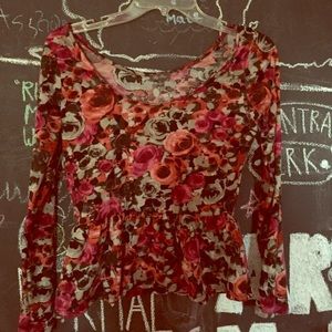 Lily rose peplum top size small