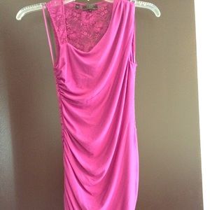 Magenta lace guess dress