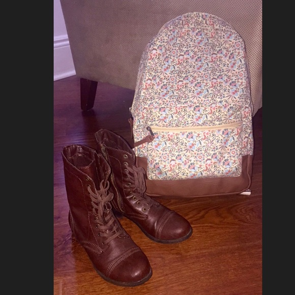 Brown Combat Boots 👢