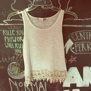 White lace tank top