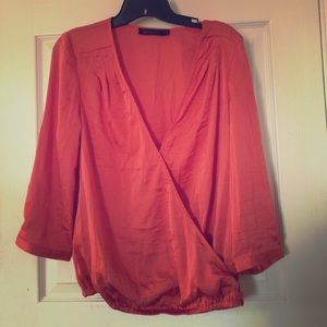 Limited orange silk blouse