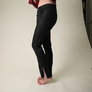 Madewell skinny coated motorcycle jean
