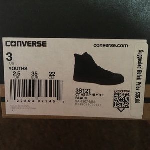 Full black high top converse👟