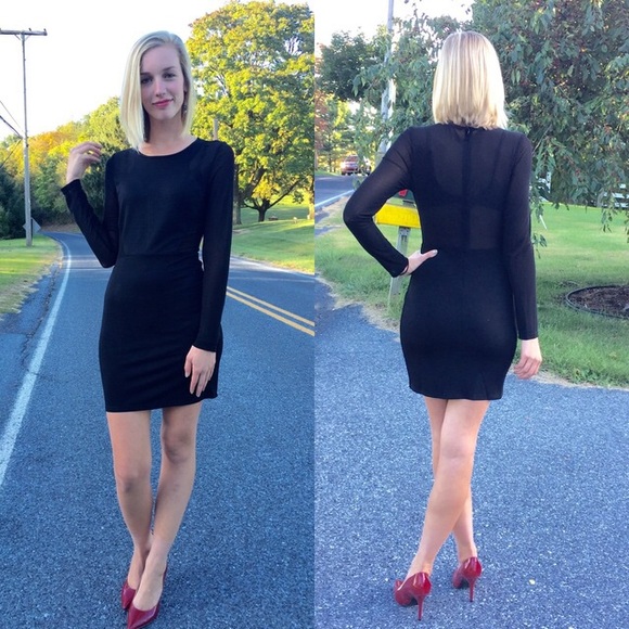 Sheer back black dress - Picture 1 of 1