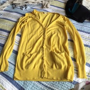 J.Crew dandelion yellow cardigan size xs