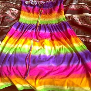 Beautiful 3x rainbow halter dress