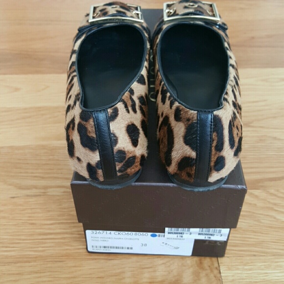 Gucci Pony skin loafers leopard print size 8 - Picture 3 of 4