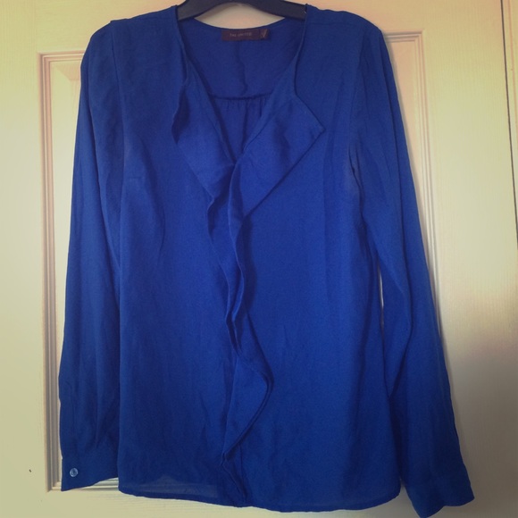 Royal blue Limited silk blouse